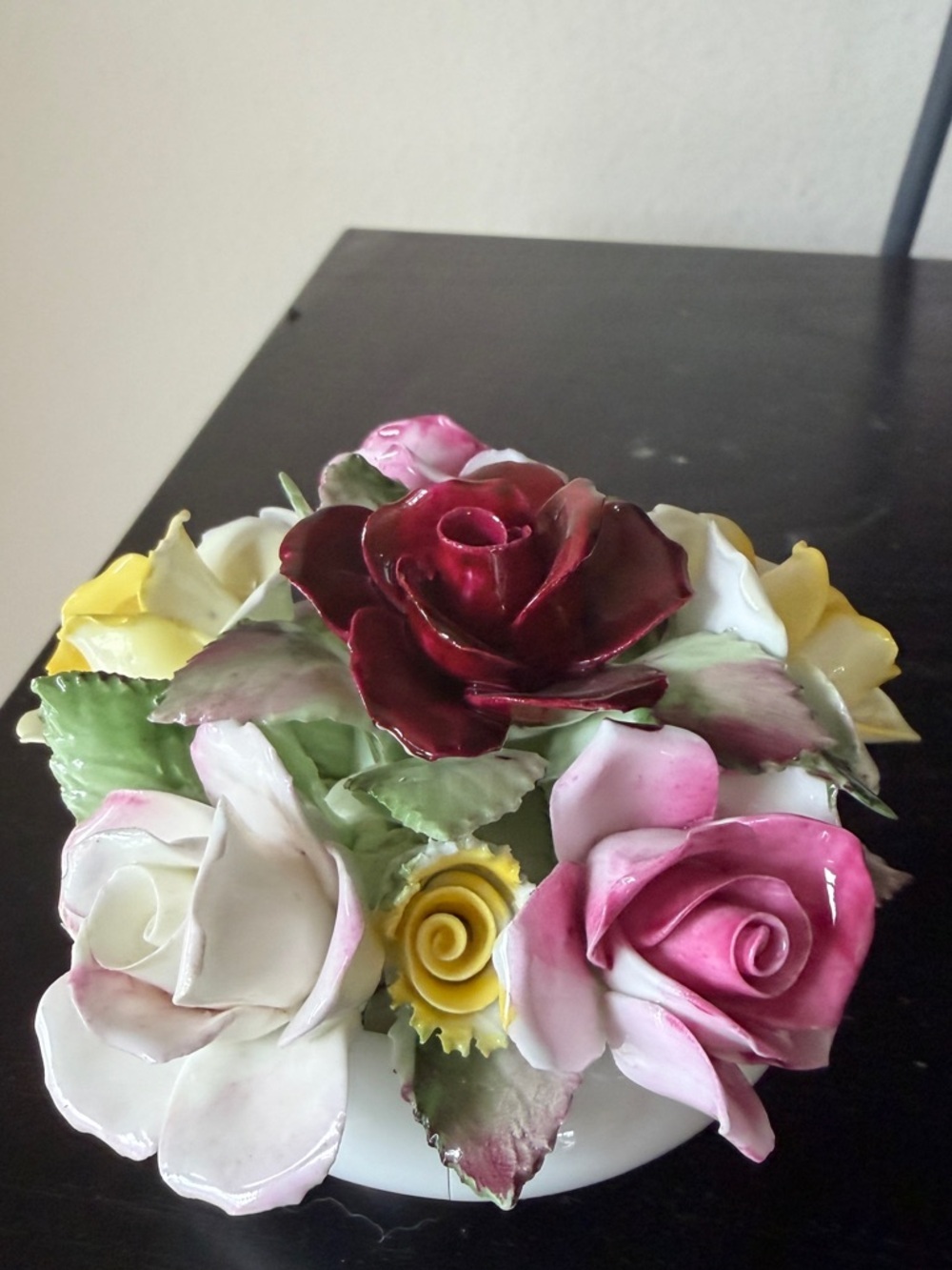 Royal adderly bone chine rose figure